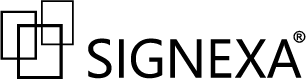 signexa logo skultar för företag